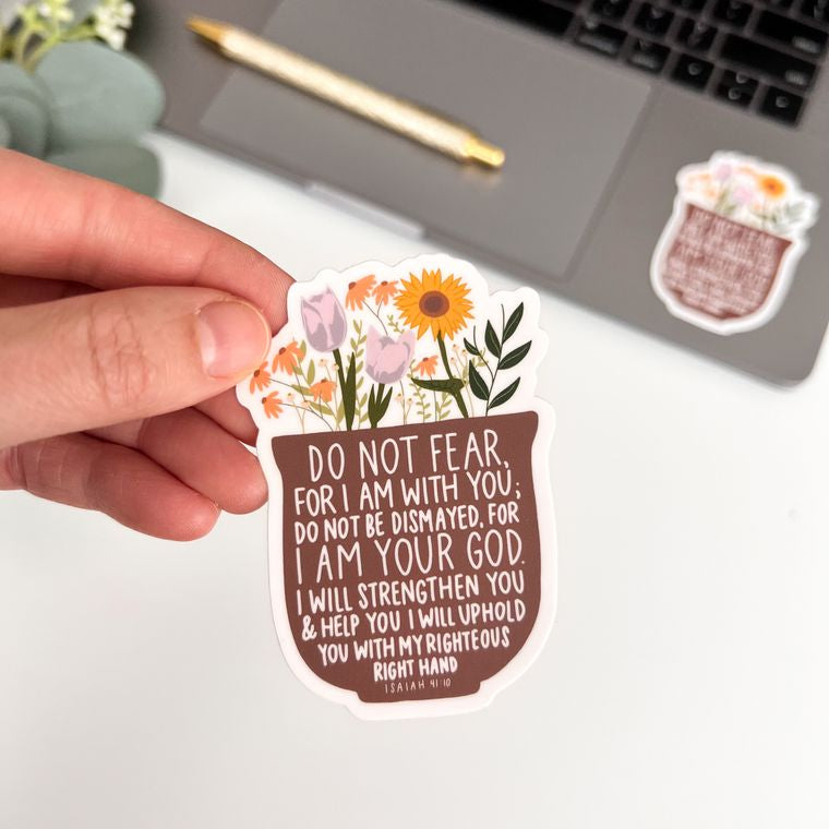Faith stickers | Christian stickers | Bible verse quotes | Do not be afraid Isaiah 41:10